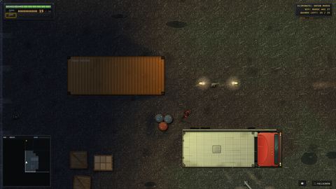 Mission 3: shipping containers and a truck at the docks